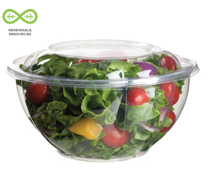 EP-SB24 ECO-Products® Compostable PLA Salad Bowls w/ Lids (24-oz)